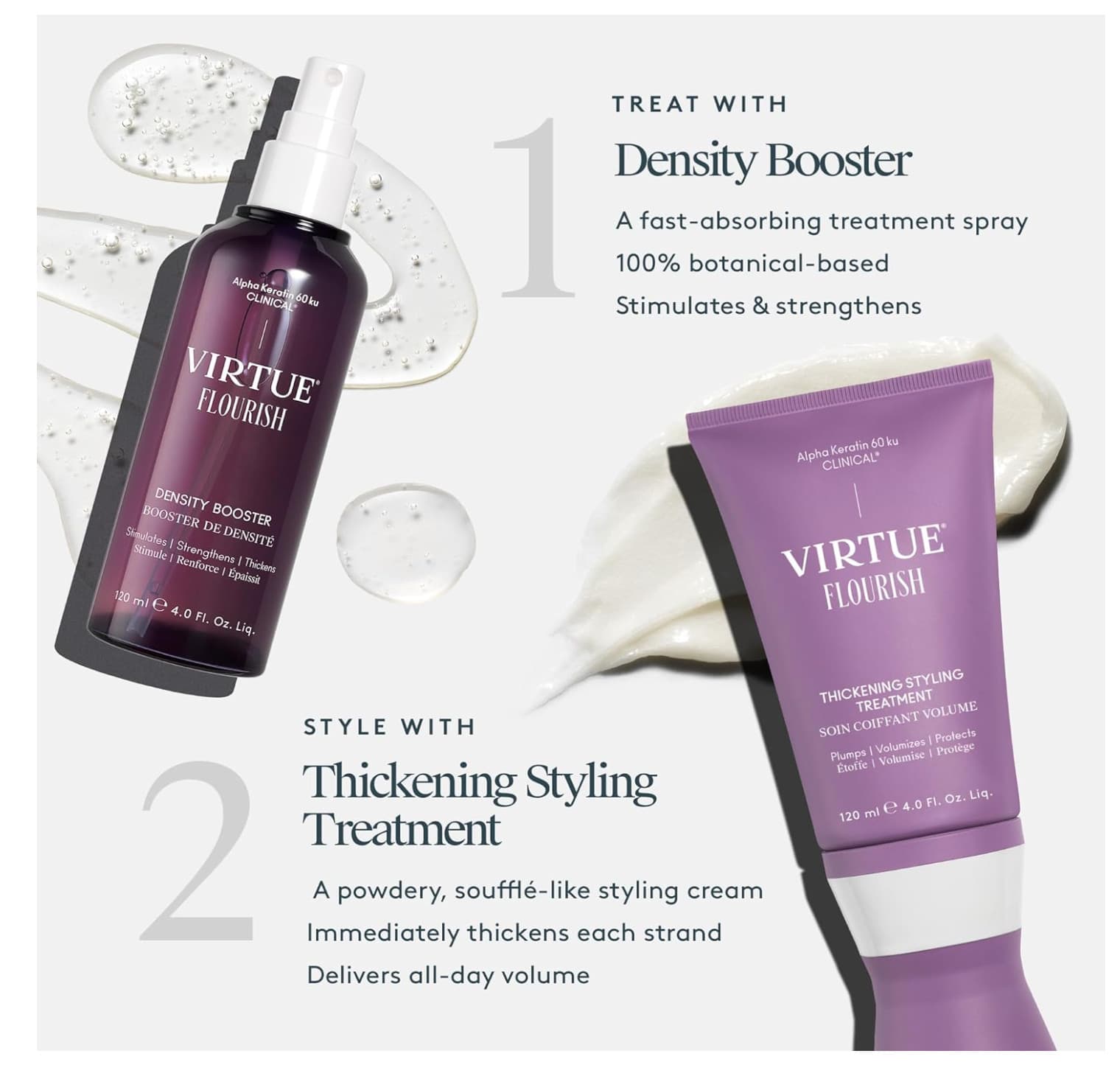 Virtue Flourish Density Booster 4oz / 120ml – Full Size, New & Sealed 4