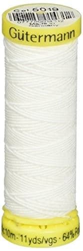 Gutermann Elastic Thread 11 Yards-White 11 yard