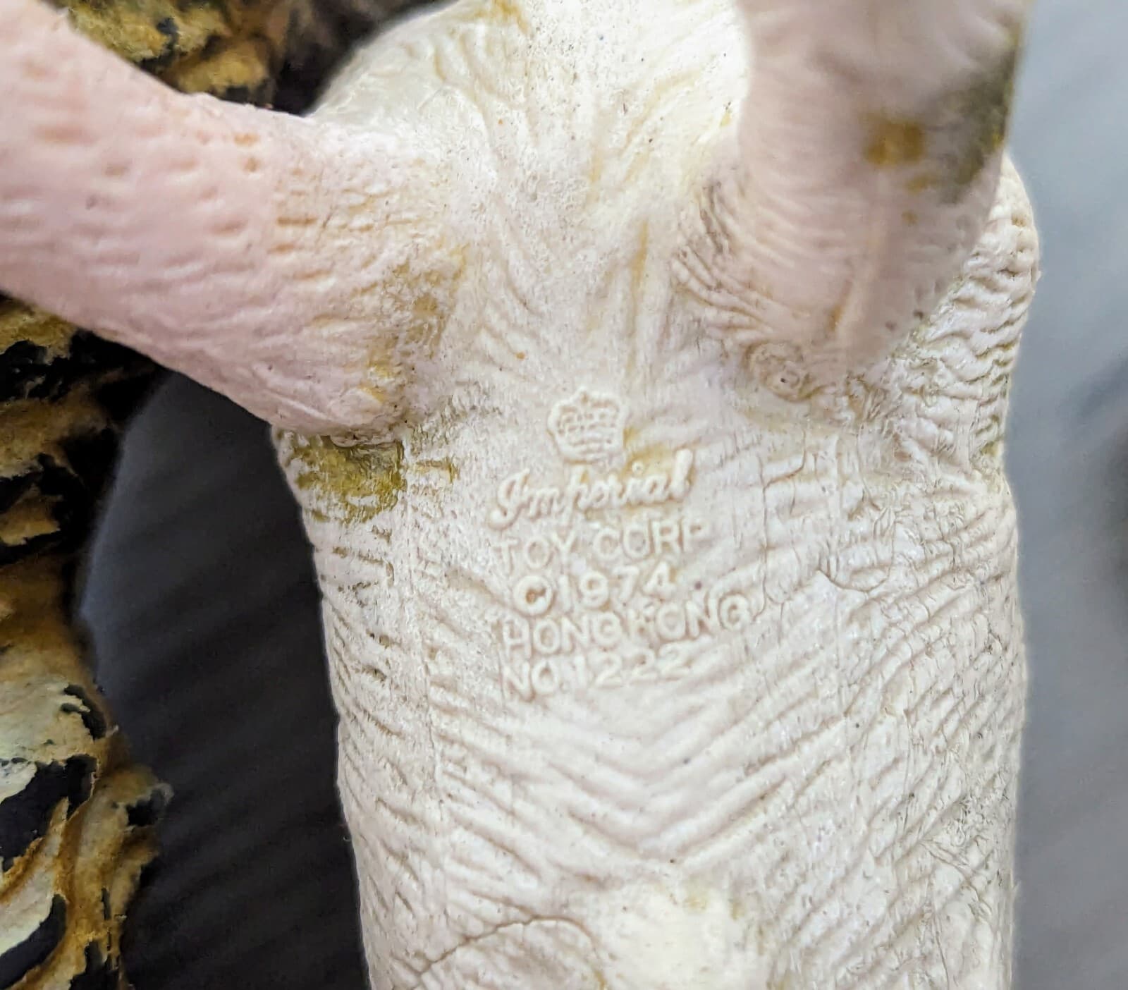 5 Rubber Toy Dogs Imperial Toys VTG 1974 Collie Boxer Afghan Hound Saint Bernard 6