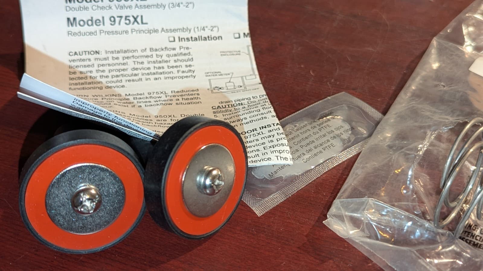 RK34-950XLC Wilkins Repair Kit Complete with Seats Model 950XL Opened NOS 6