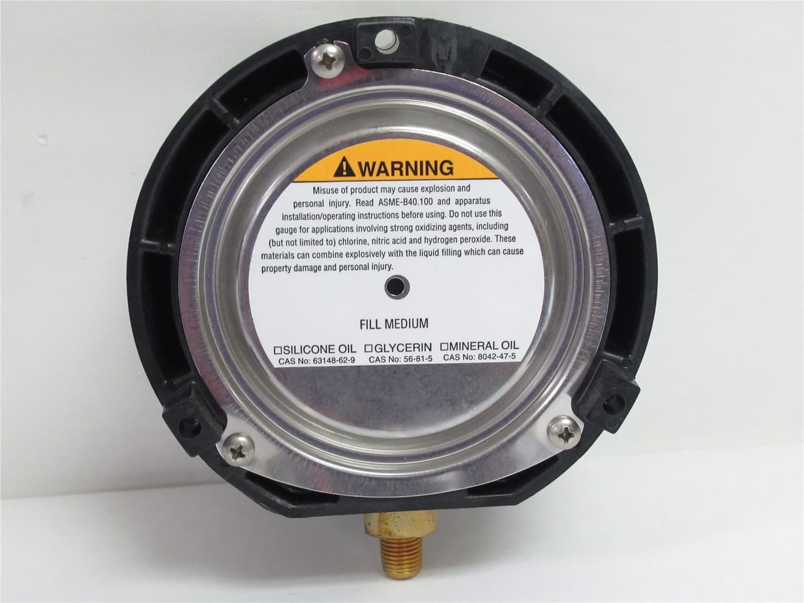 231248 New-No Box; Metek 1980L Pressure Gauge; 200PSI;1/4" ANPT LM; 4-1/2" Dial 3