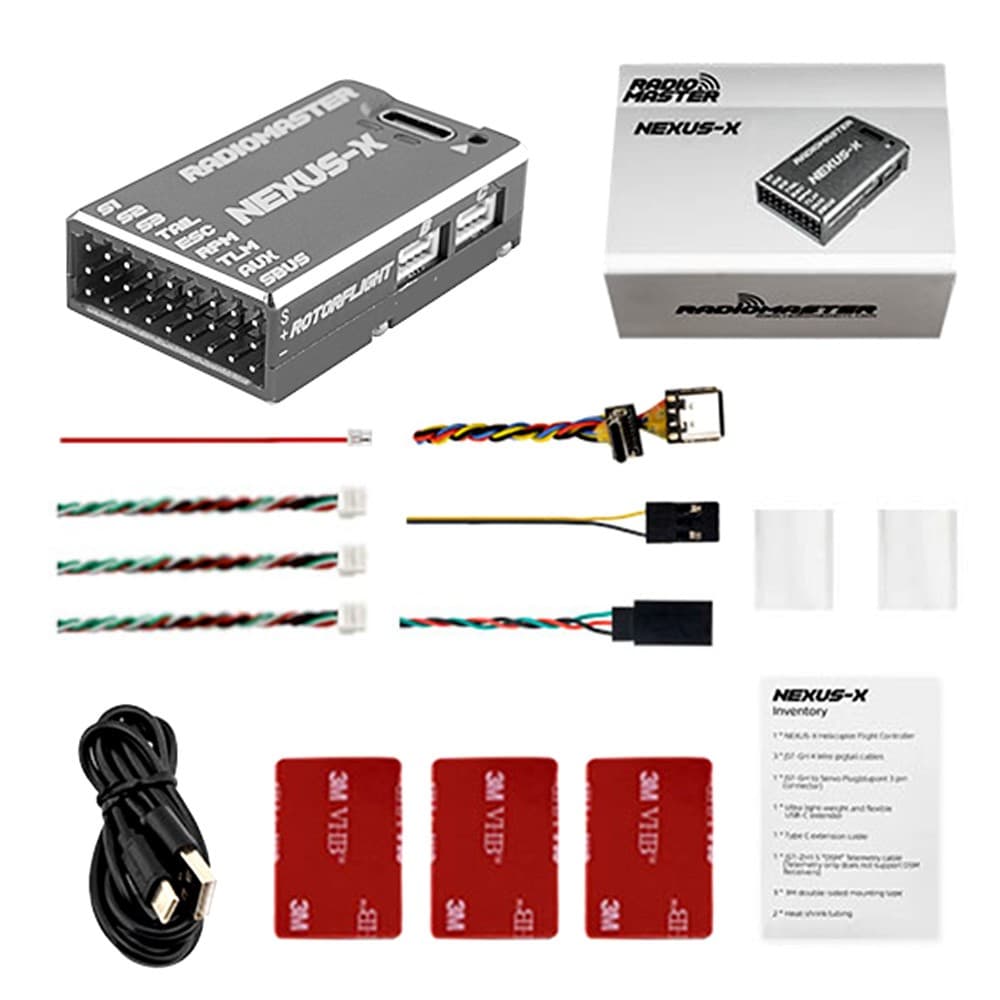 Radiomaster NEXUS-X Helicopter Flight Controller Gyro 256Mb For RC Helicopter 5