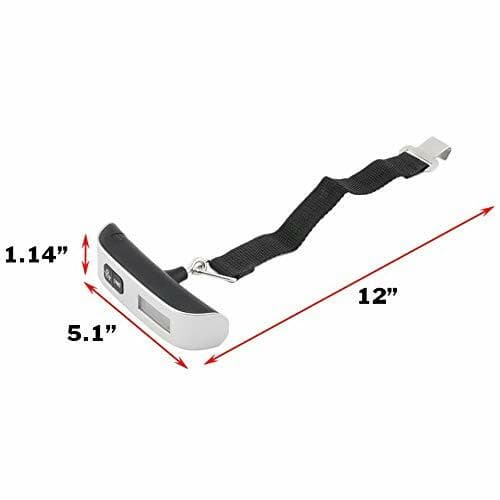 Electronic Backlit Luggage Scale with 110lb Capacity, .02lb Graduation 6