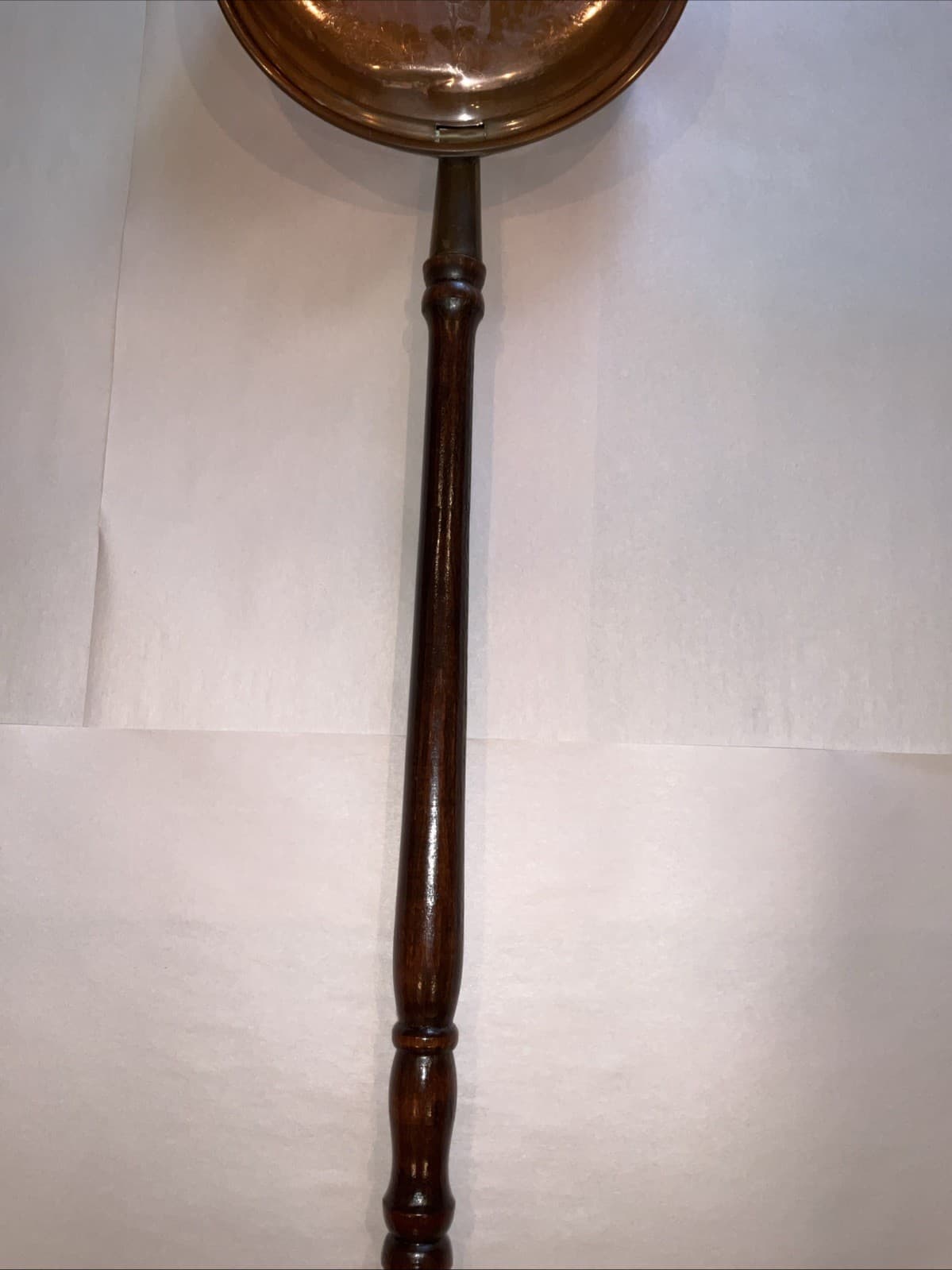 Vintage Large Copper Farmhouse Vintage Bed Warmer, Signed Webaware England 40” 5