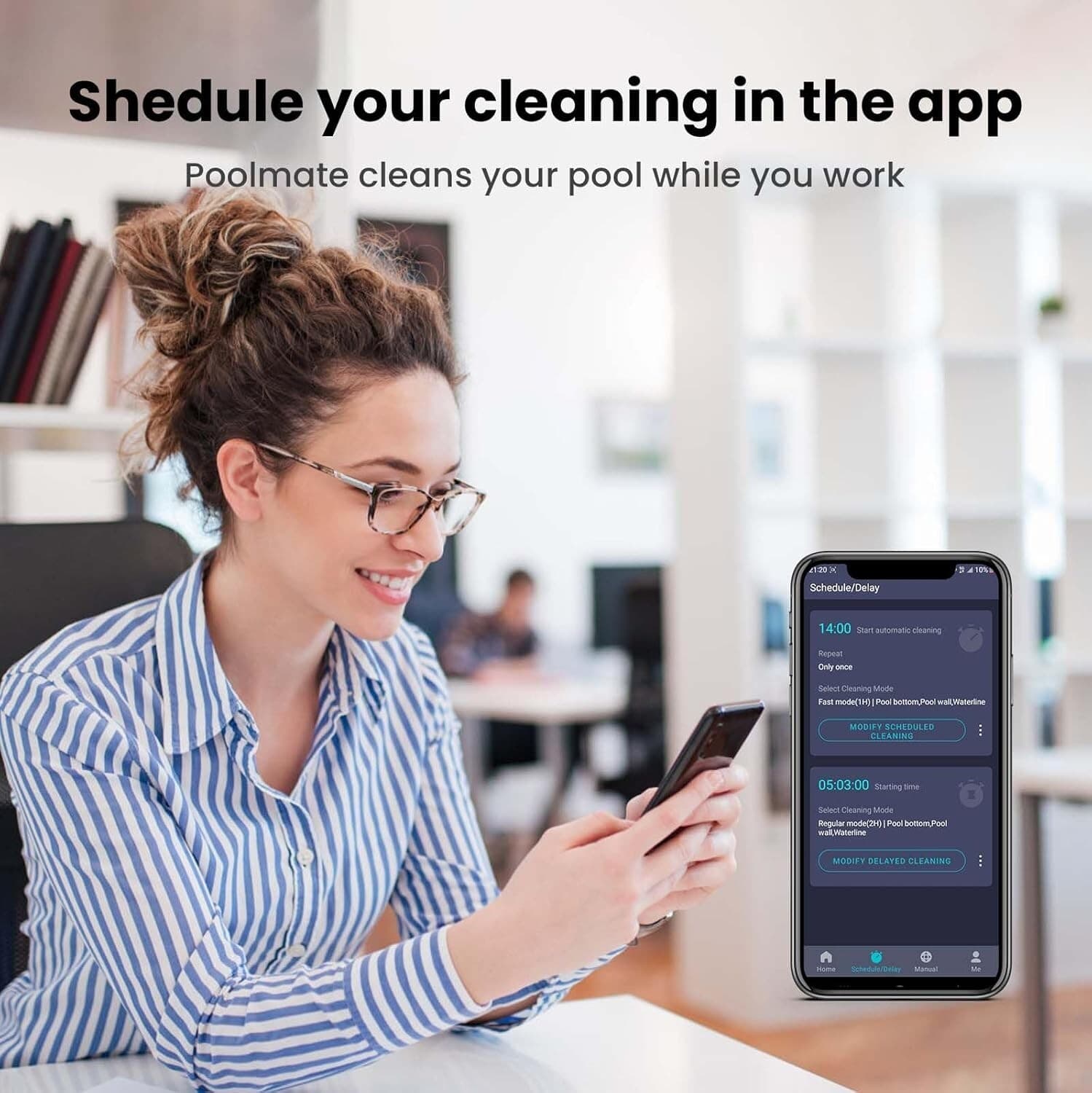 Poolmate Hydro 4 Robotic Pool Vacuum Cleaner,Wall Climbing App Control Dual Turb 3