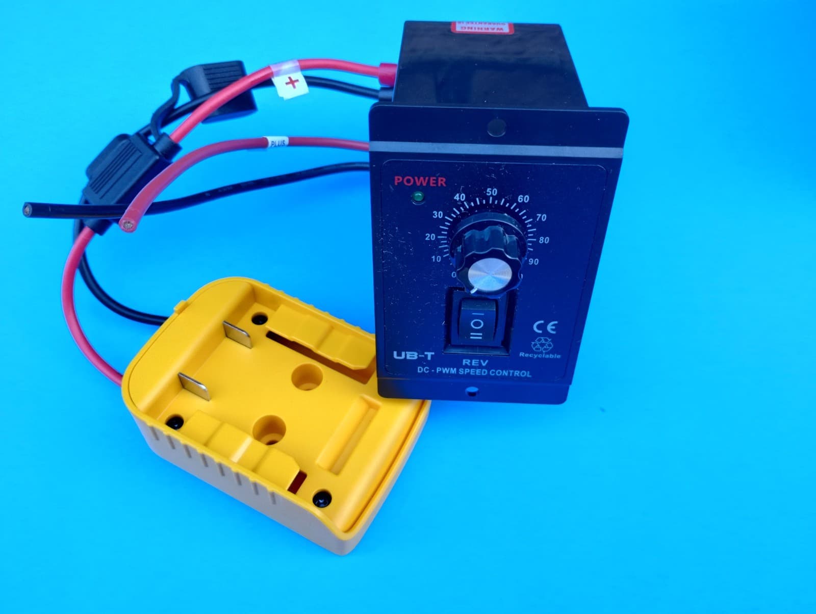 DC 12-60V 20A Motor Speed Controller PWM Adapter for Dewalt 18V Battery, DIY 2