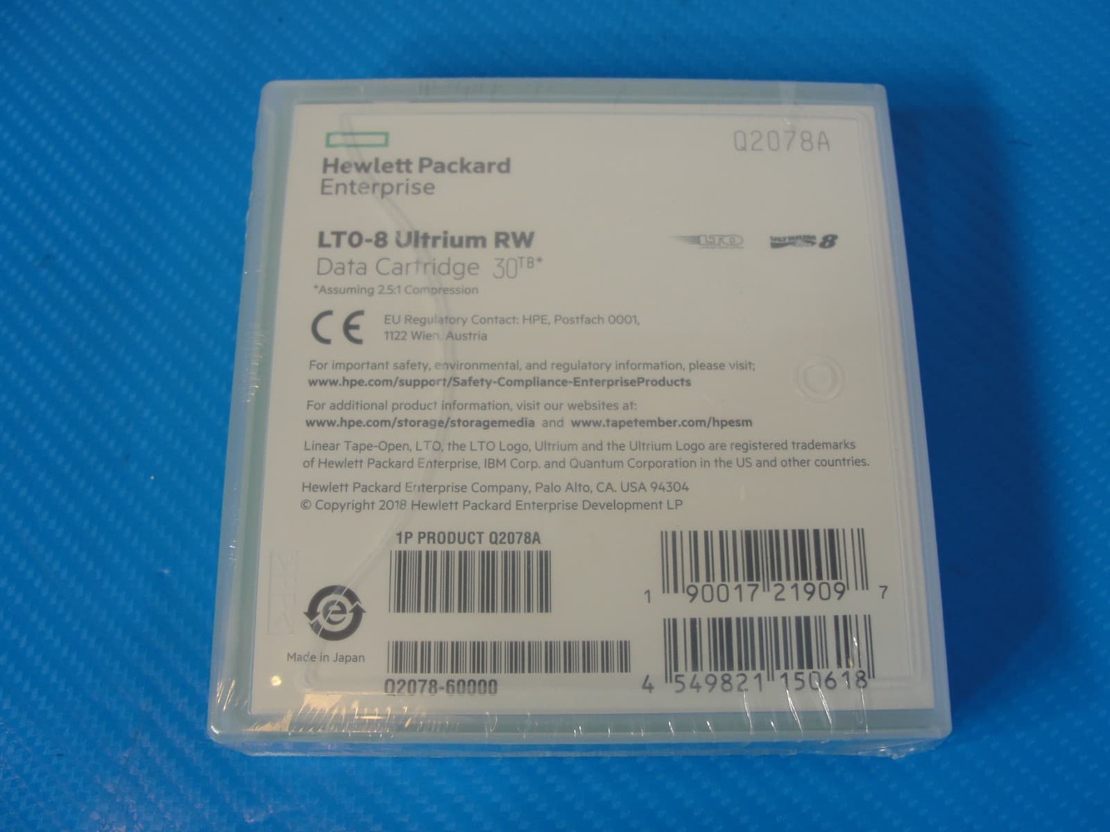Q2078A  RETAIL BOX HPE LTO-8 Ultrium 30TB RW Data Cartridge 2