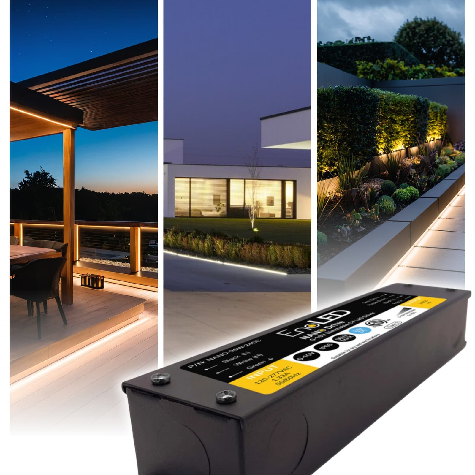 EnoLED Dimmable CV LED Driver NanoDrive Series IP65 24V Indoor and Outdoor