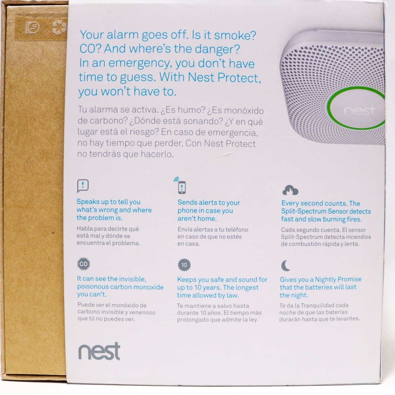Nest Protect Smoke and Carbon Monoxide Alarm 2nd Gen - S3000BWES New Open Box 5