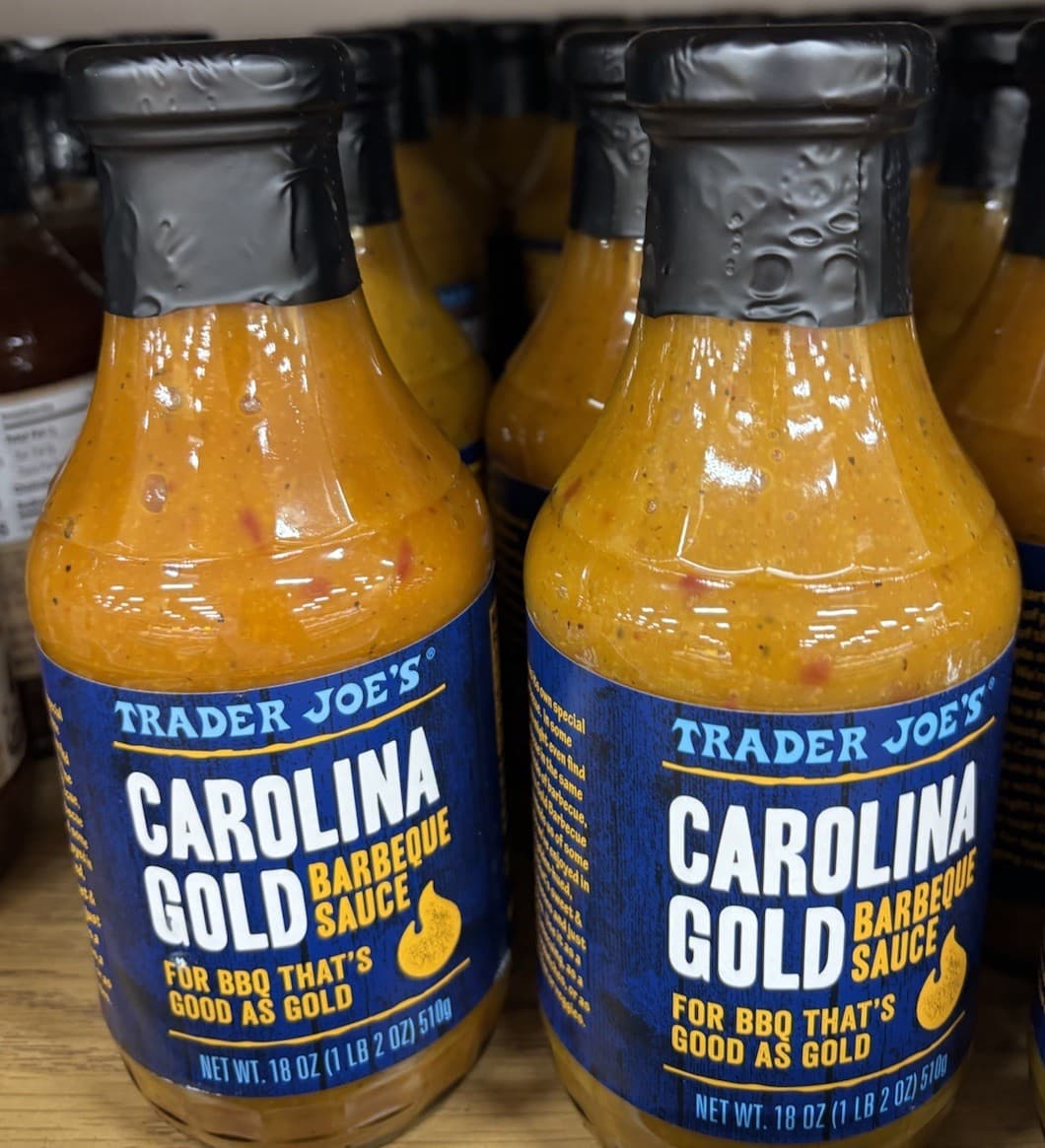2 Bottles Trader Joe's Carolina Gold Barbeque Sauce 18 oz Each Bottle 4