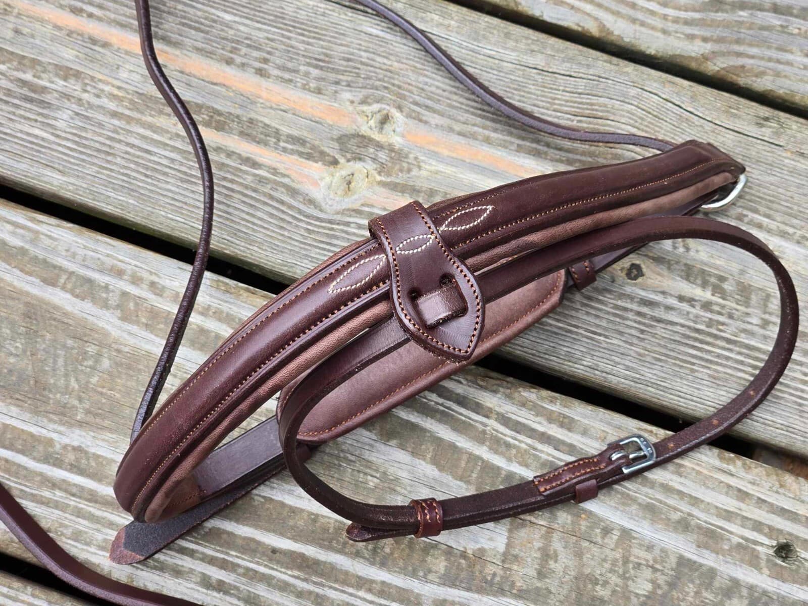 CWD Fancy Stitch Padded Monocrown Crank Caveson Noseband-Size 4-New-COLOR CHOICE 4