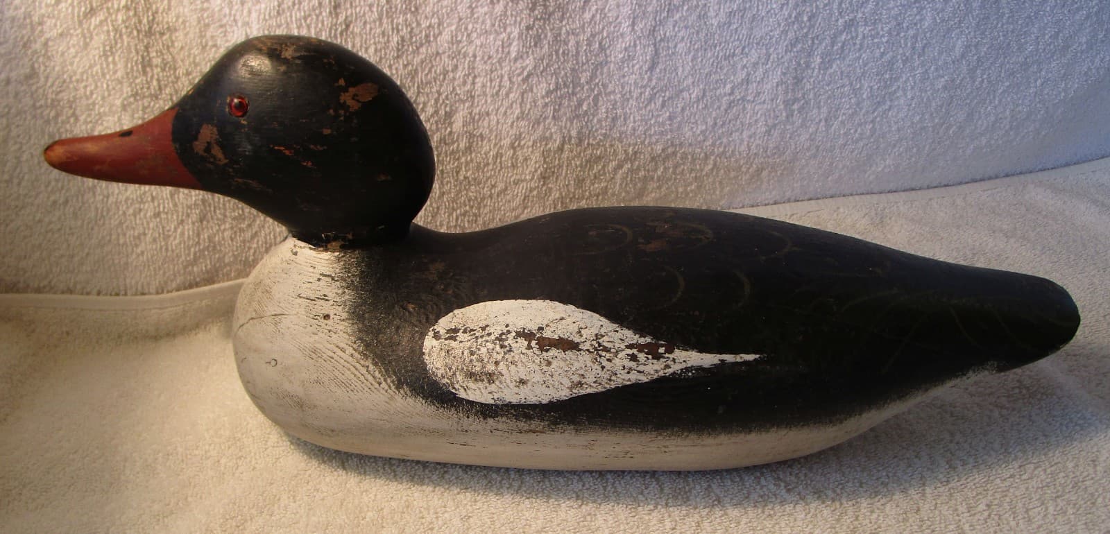 Spectacular Restored Mason Glass EYE Drake Merganser Duck Decoy - Hunting Decoys 2