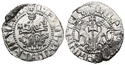 One Medieval Armenian Silver Tram - Sis Cilician Armenia 1198-1219 AD - Levon I 3