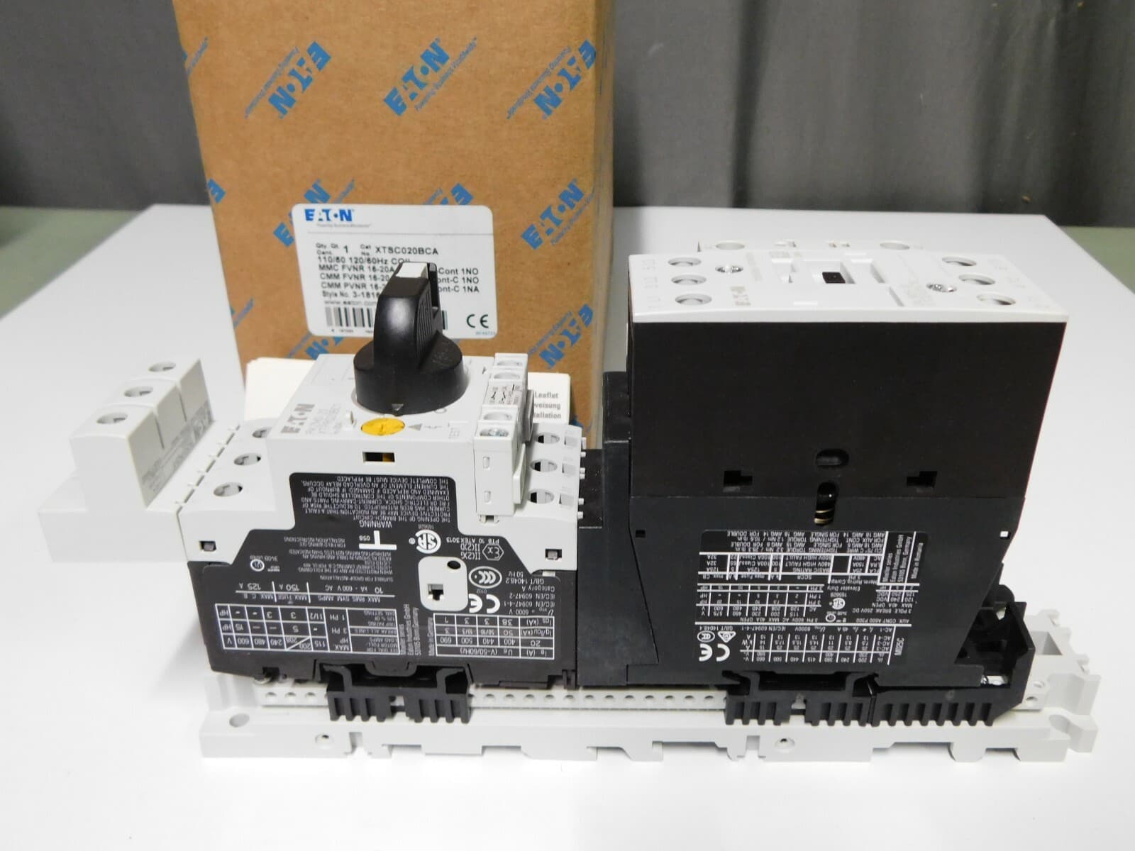 NEW Eaton XTSC020BCA XT IEC Manual Motor Controller 16-20A 110-120VAC Coil 3Pole 6