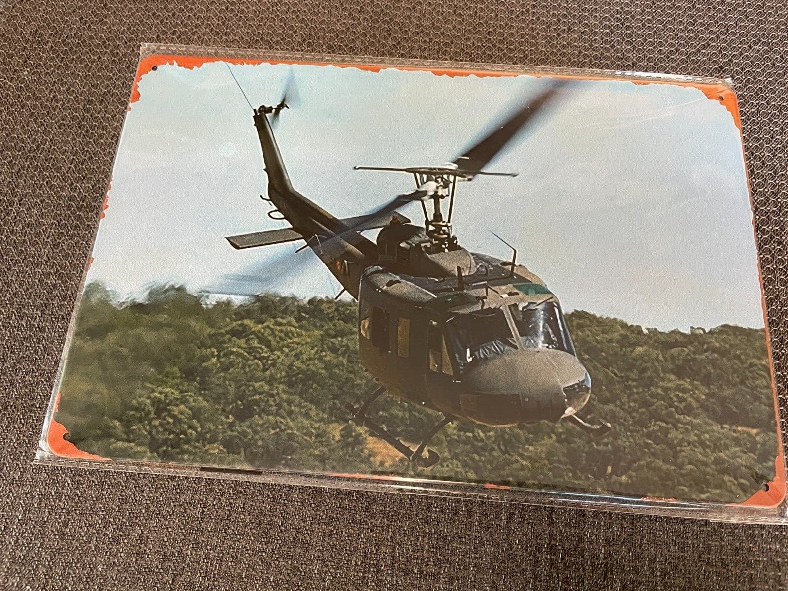 Vietnam War Helicopter  Metal Sign, UH-1 Huey  8 x 12" rounded corners US SELLER 2