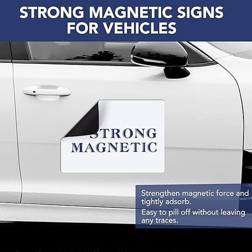  4Pcs Blank Car Magnets,17x12 Inch Car Door Magnets Set Signs 17"x12"-4P 4