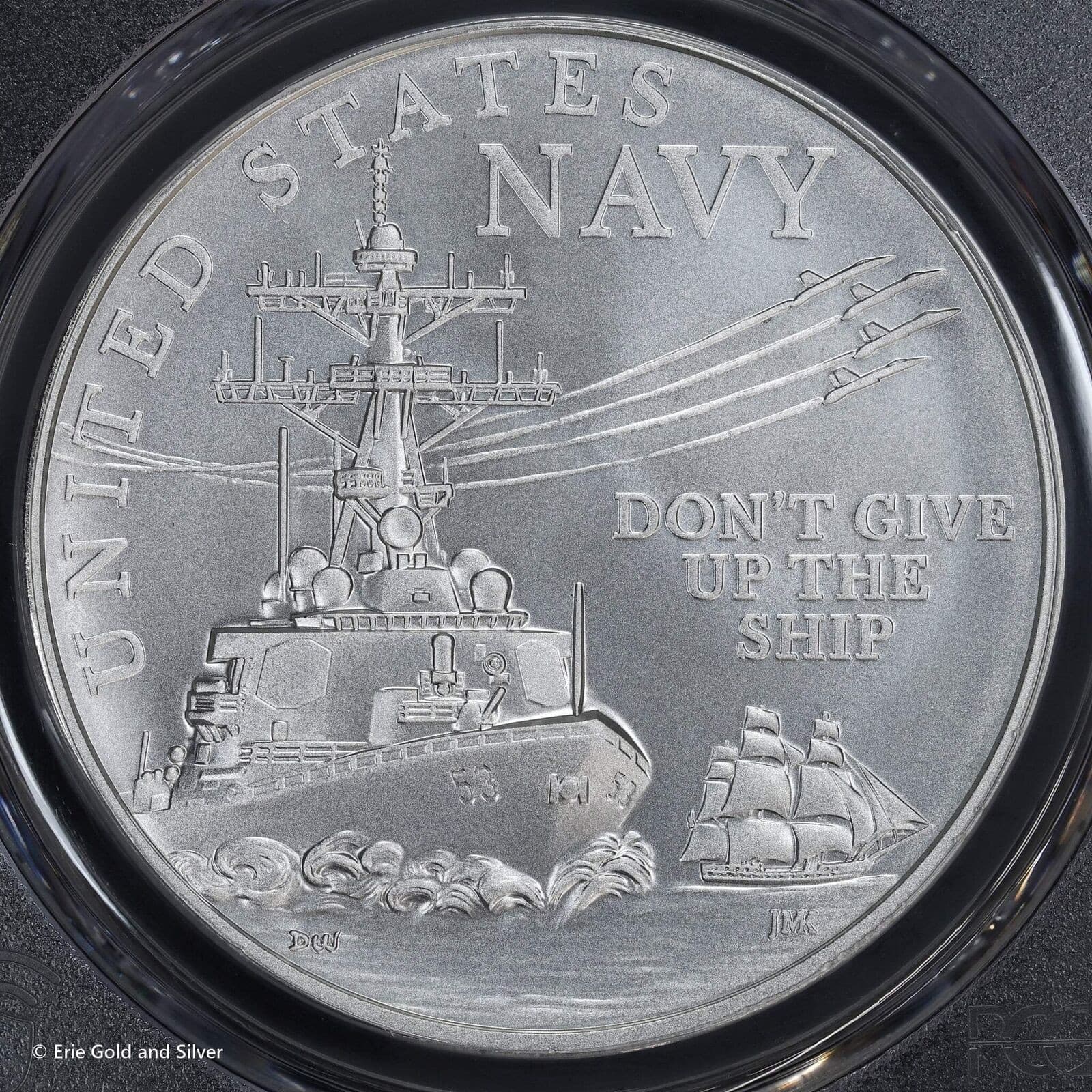 2023-P 1 oz Silver US Navy Matte Medal PCGS MS 70 First Day FDOI 4