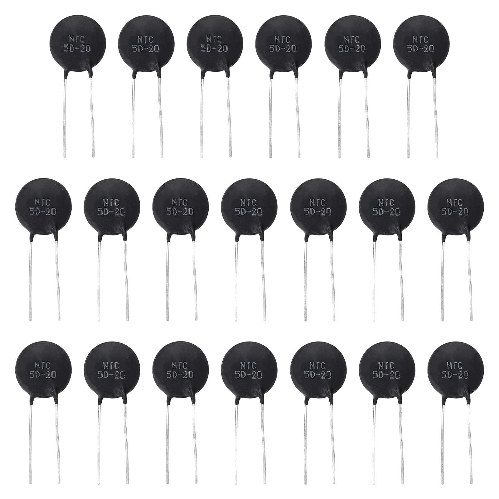 20 Pcs NTC 5D-20 5 Ohm MF72 Negative Temperature Coefficient Thermistor