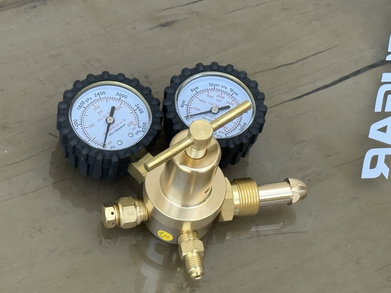 Nitrogen Dual Gas Regulator 0-600 PSI HVAC Purging Pressure Charge CGA580 & HOSE 6