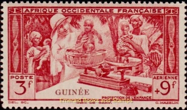 EBS French Guinea 1942 - Native Child Protection - GU PA6-PA8 MNH** 4