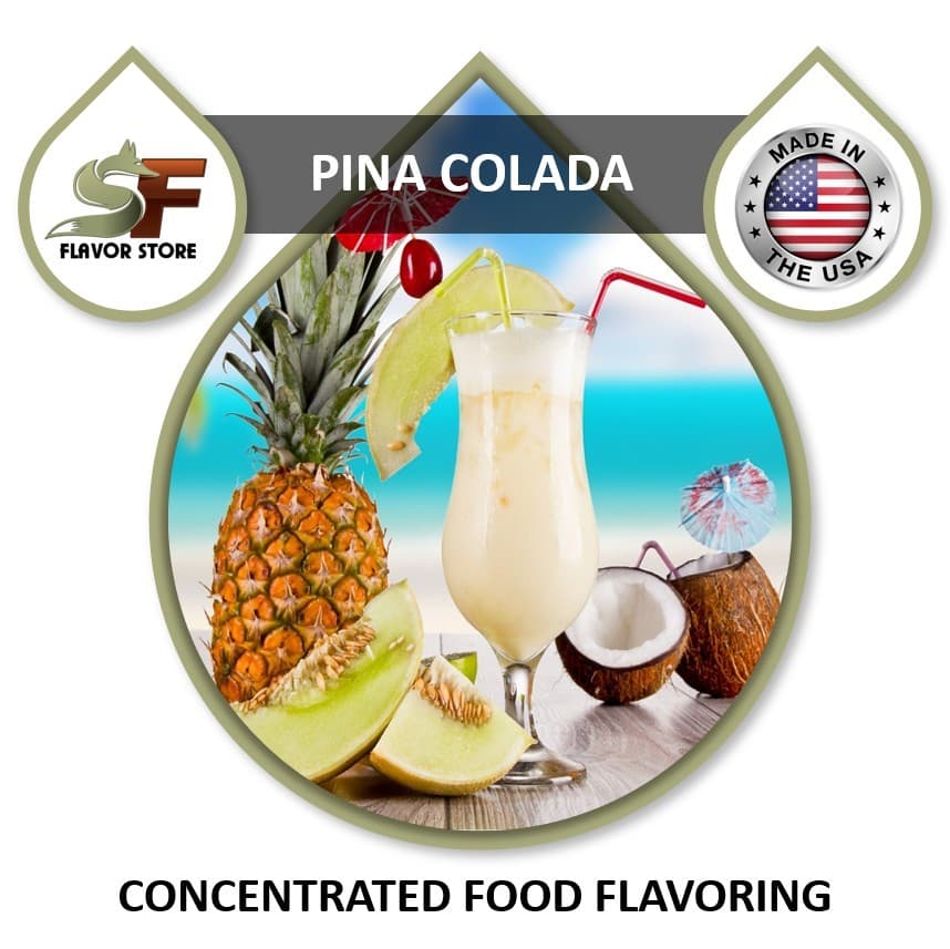 Pina Colada Food Flavor Drops Flavoring Concentrate - 1oz/30ml - SageFox - FL102
