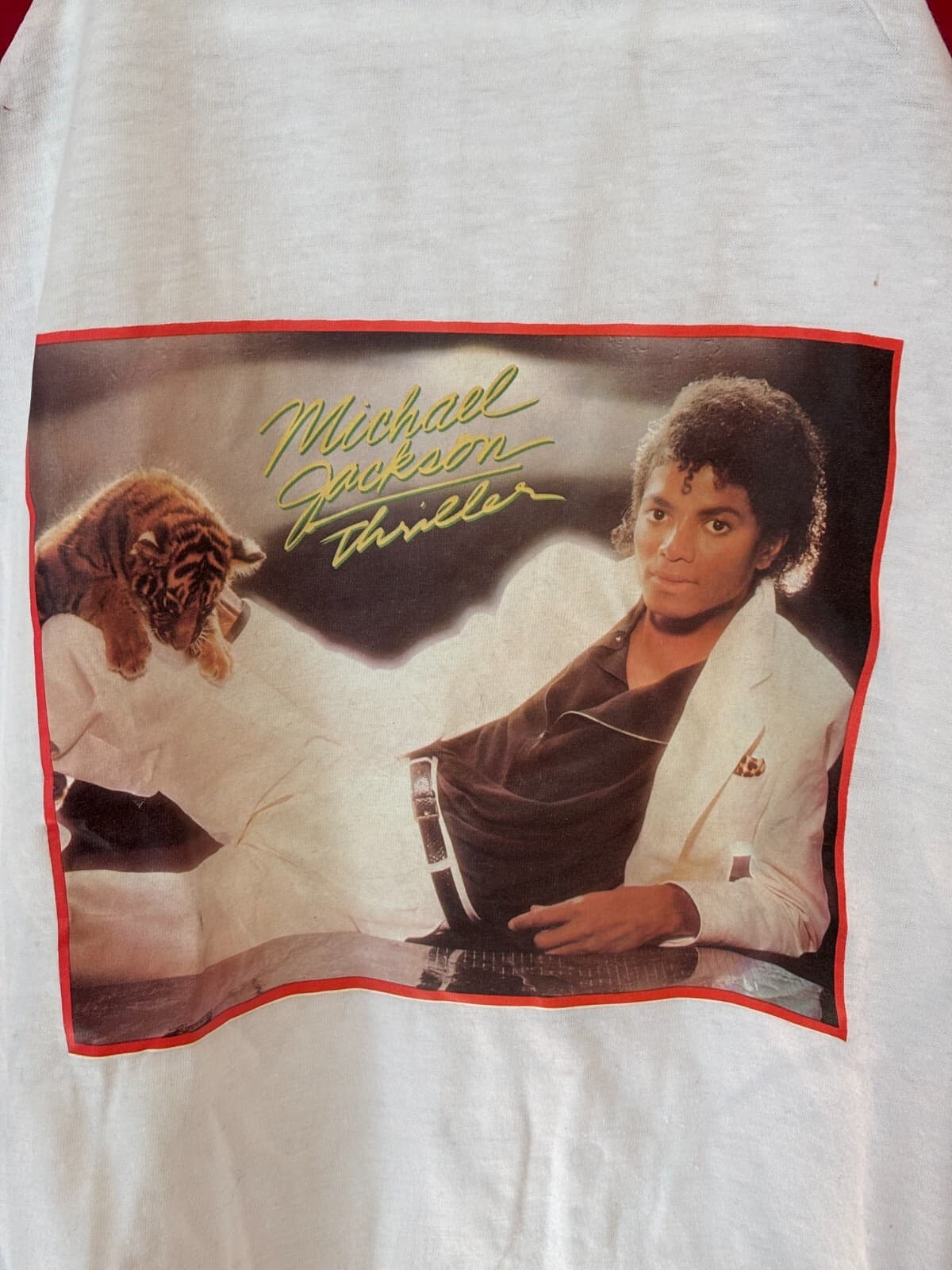Vintage 1980's Michael Jackson Thriller 3/4 Sleeve T-Shirt Adult XS 2