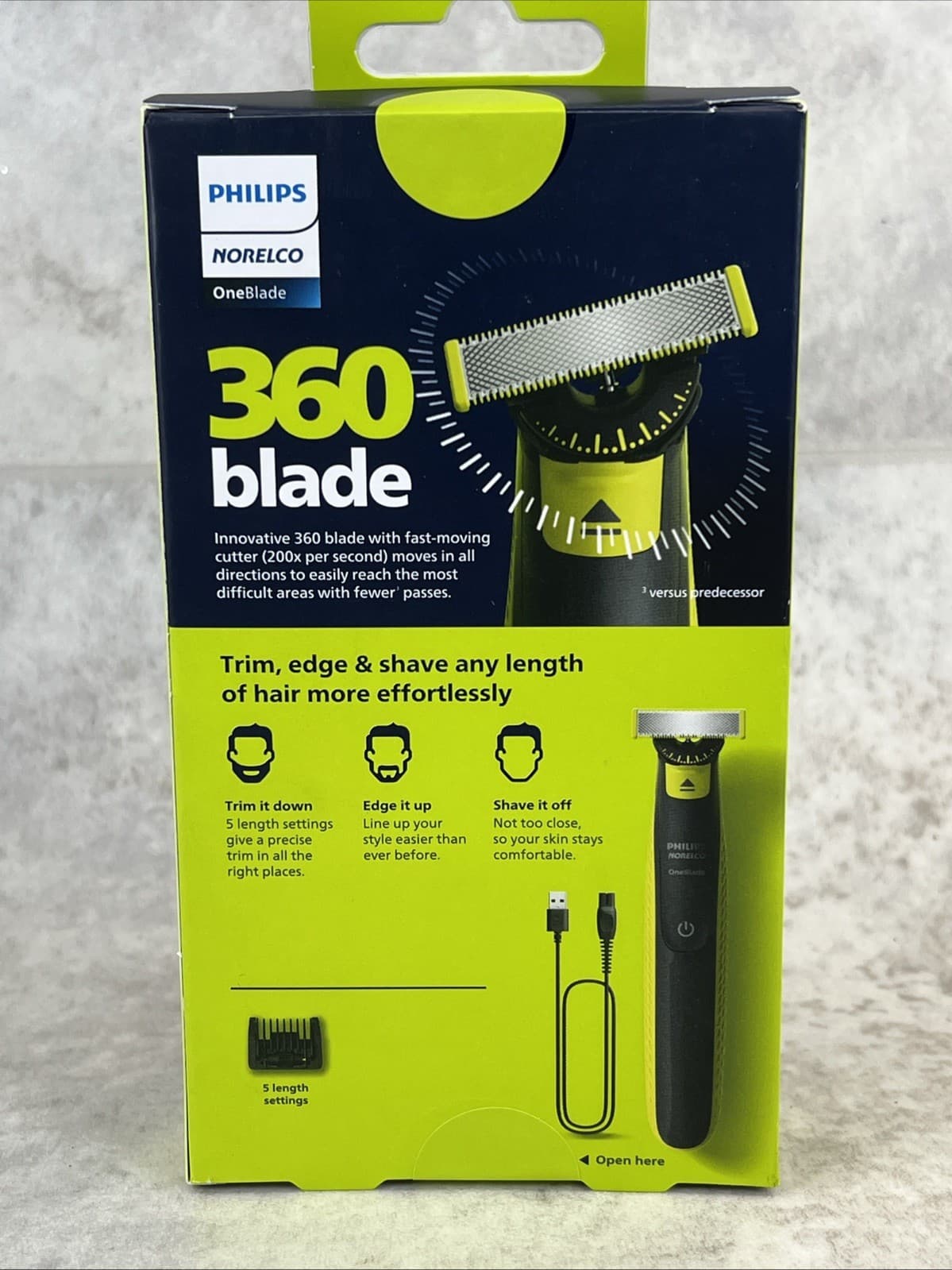 Philips Norelco OneBlade Trim Edge Shave - 360 Blade- QP2724/70- Brand New! 2