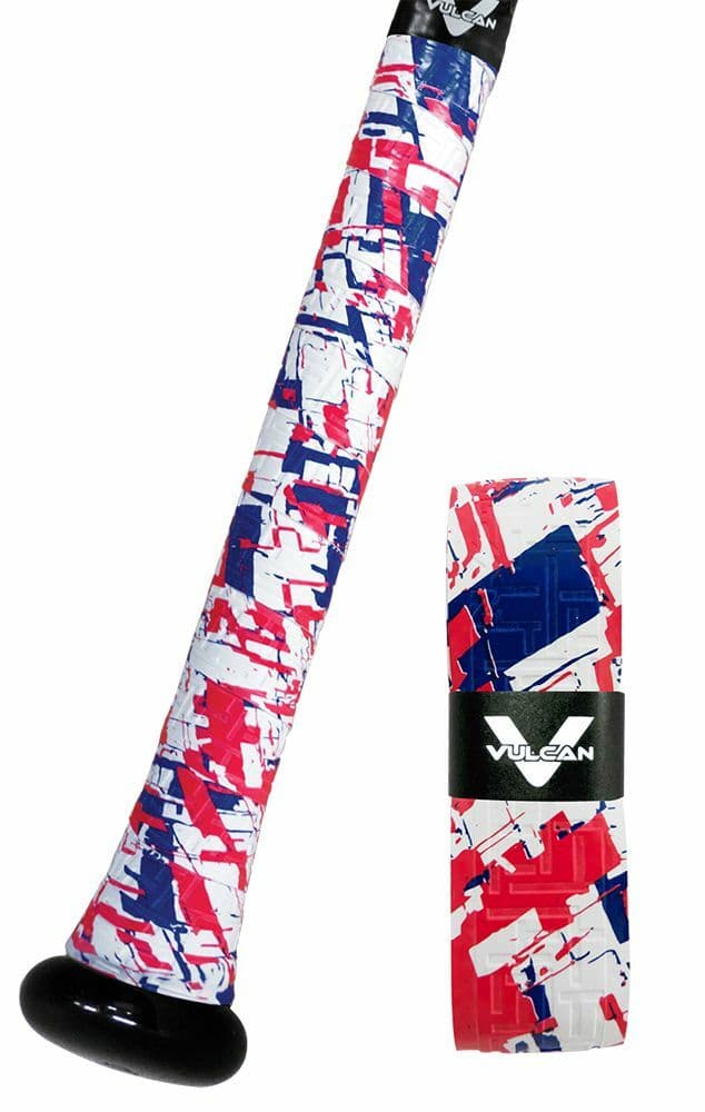 VULCAN ADVANCED POLYMER BAT GRIPS - STANDARD 1.75 MM - RED WHITE & TRUE