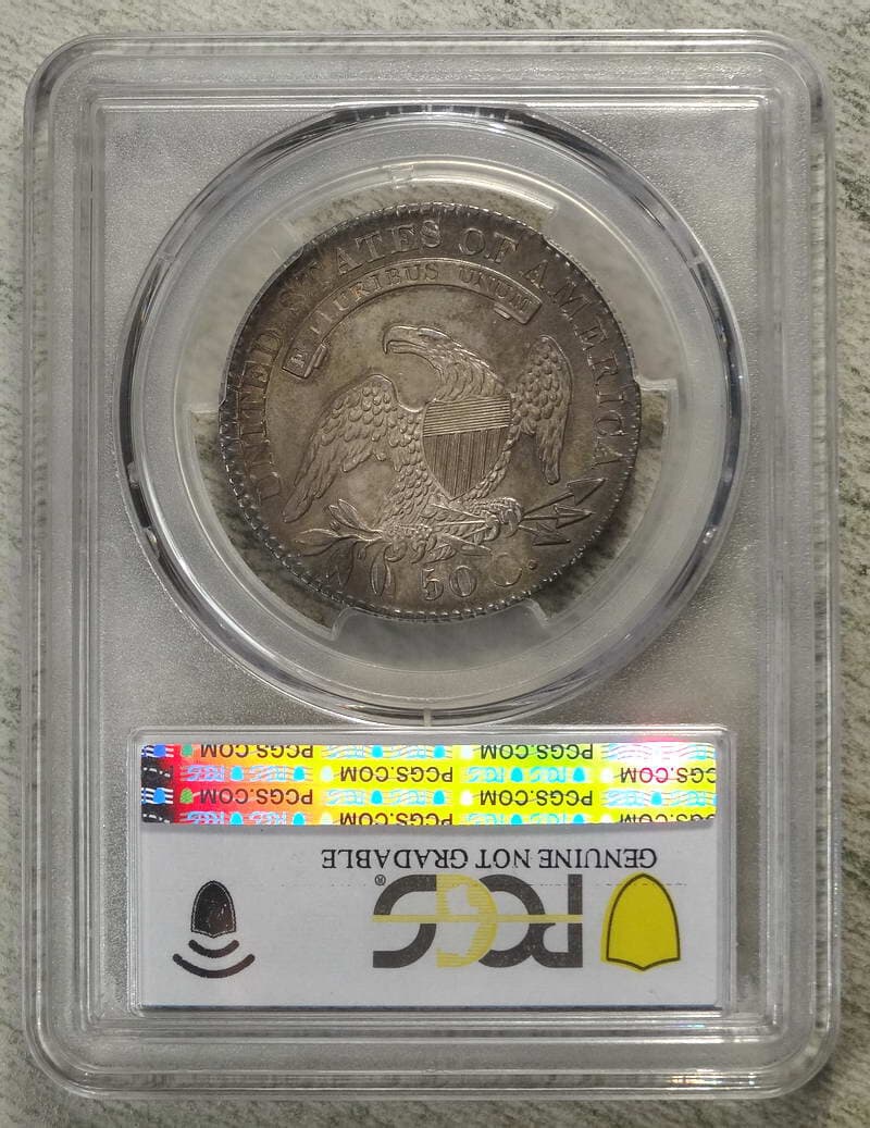 1829 Capped Bust Half Dollar, Uncirculated, PCGS Cert, Original 6