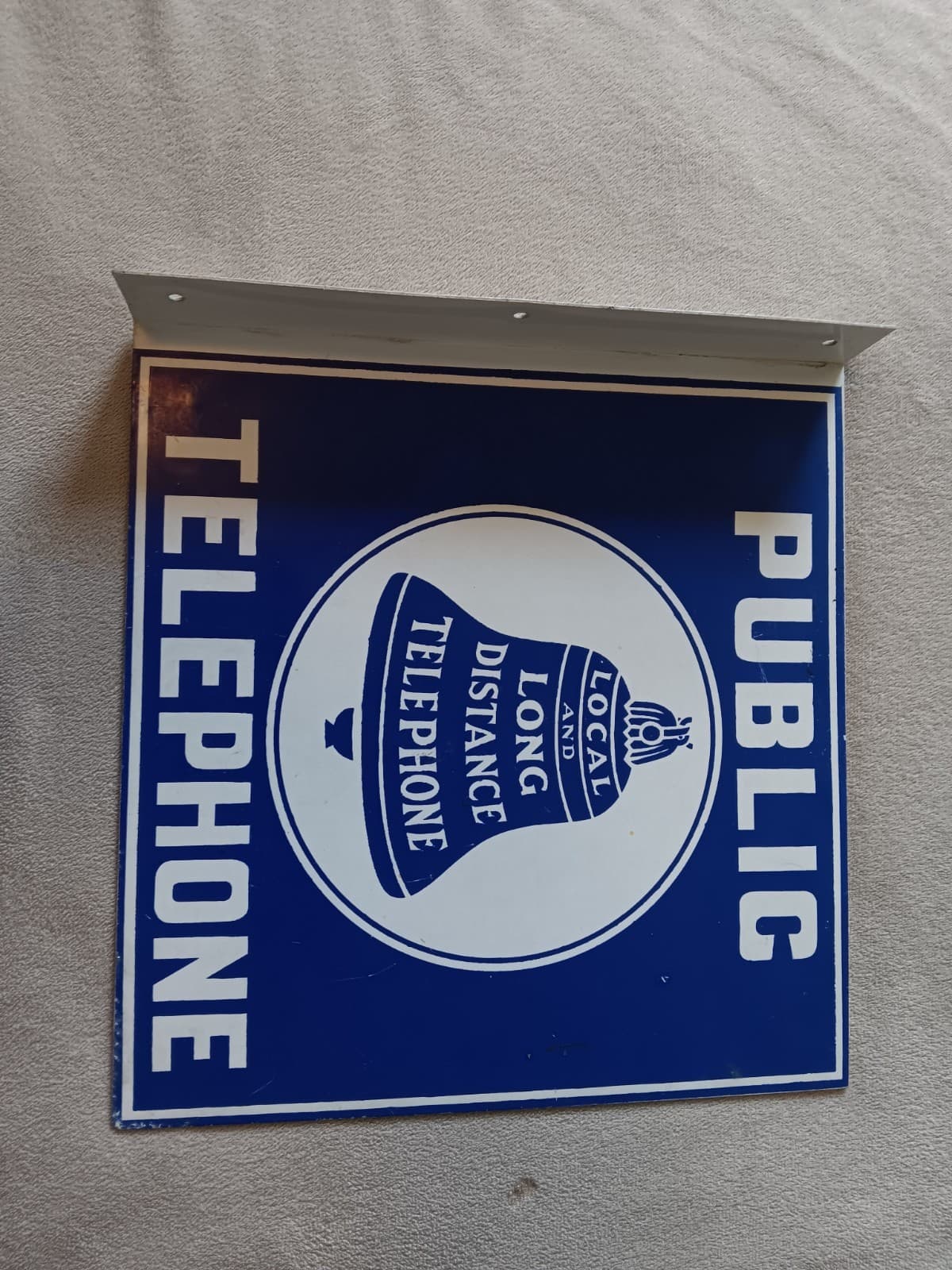 Vintage Bell 🔔  Public Telephone Sign 1950 To 1960.its In Amazing Condition. 4