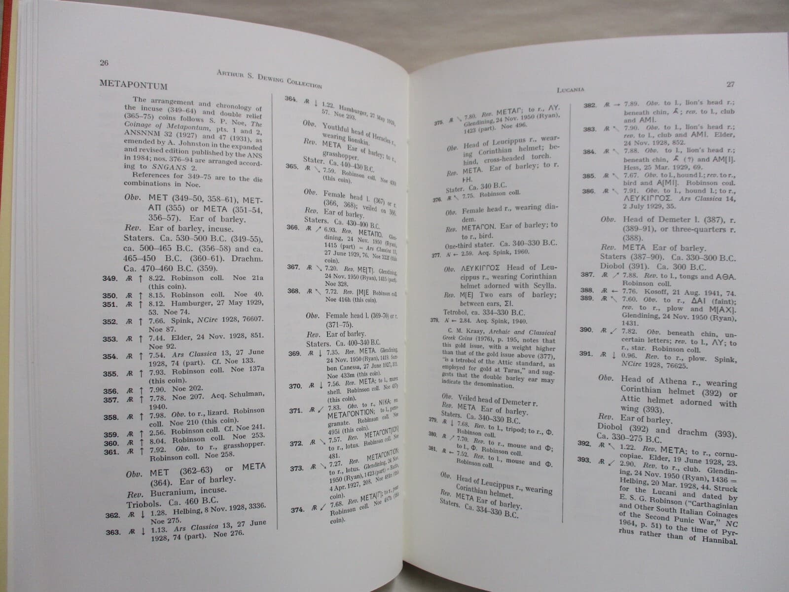 The Arthur S. Dewing Collection of Greek Coins 2 Book Set with Slipcase ANS 1985 5