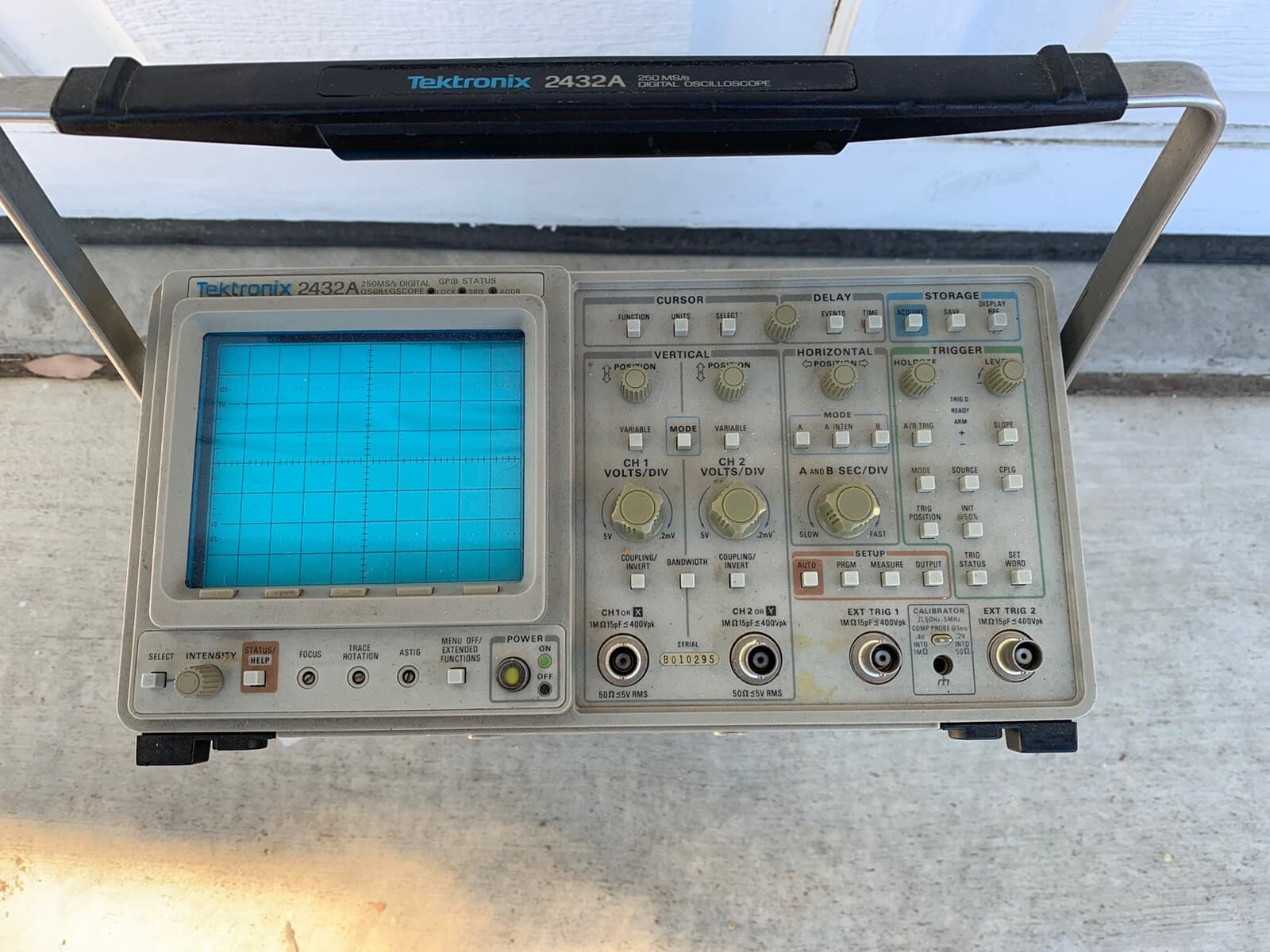 Calibrated Tektronix 2432A Oscilloscope 300MHz 2CH was $8000 new in 1990 2