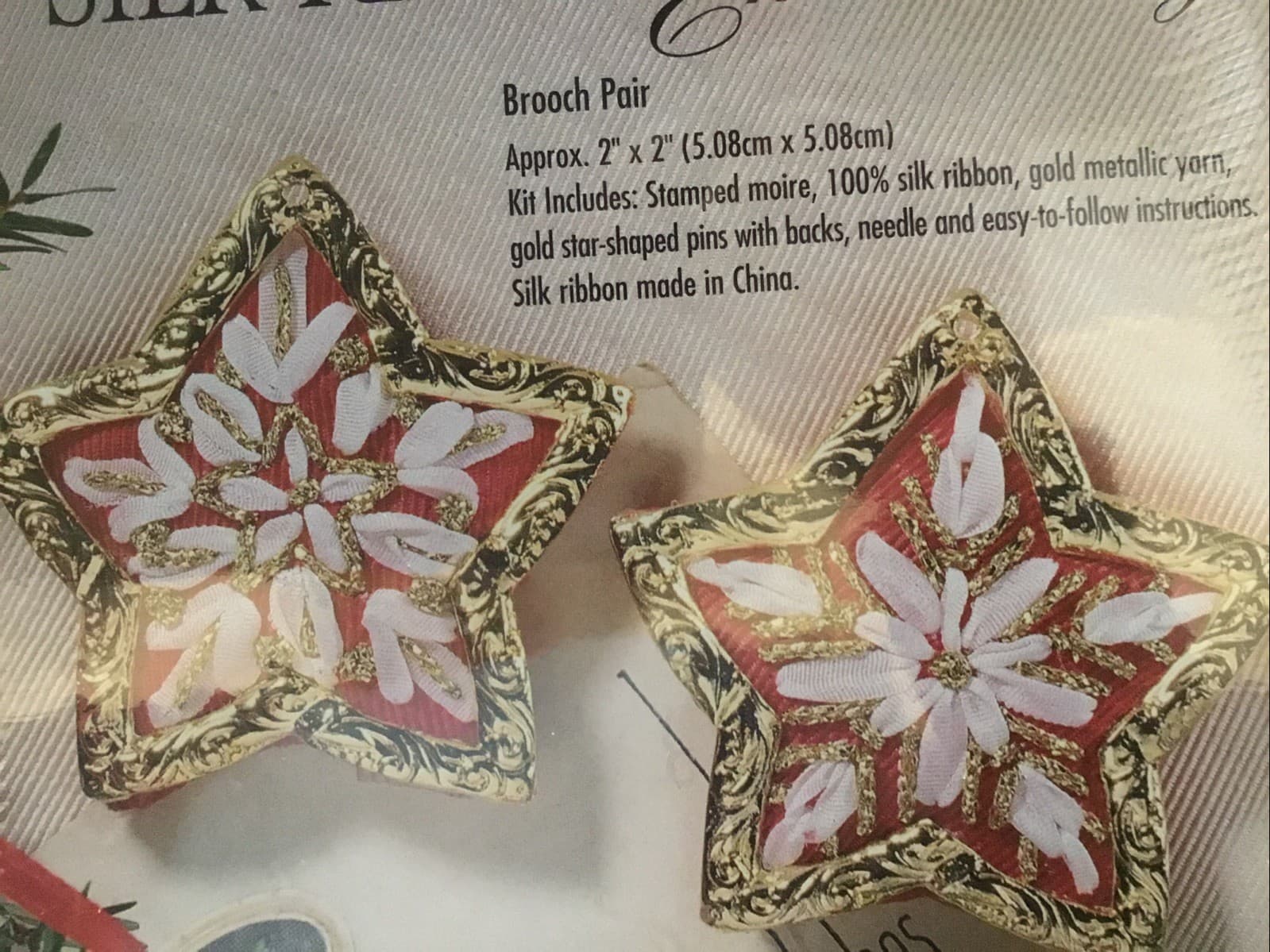 Lot Of 3 Bucilla 100% SILK RIBBON Embroidery Framed Christmas Ornaments Kits 5