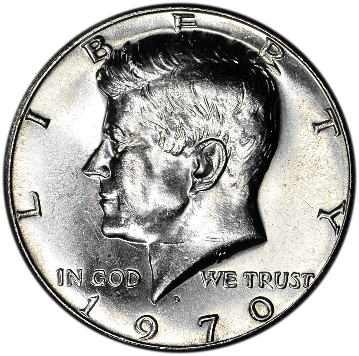 1970 D 50C BU Kennedy Half Dollar 40% Silver