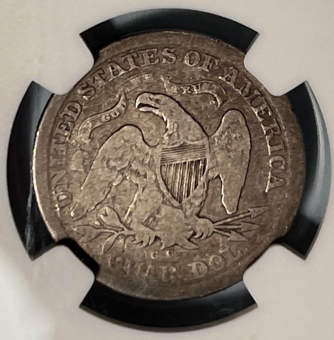 1870-CC Seated Liberty Quarter Key Date NGC F12 — First Carson City; 8,340 Made 4