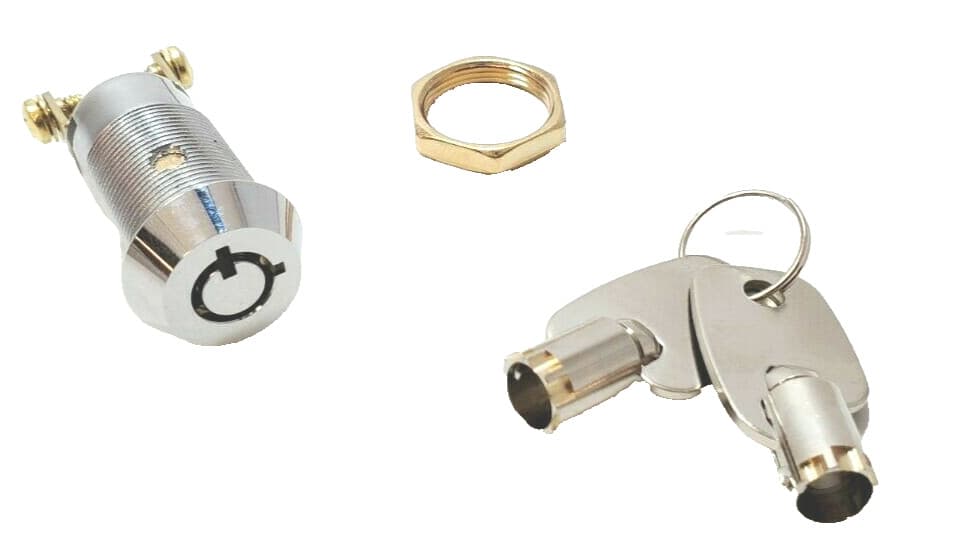 On/Off Key Switch Lock w/Two Alike Keys - Removable in On or Off - 30-10078 NEW! 2