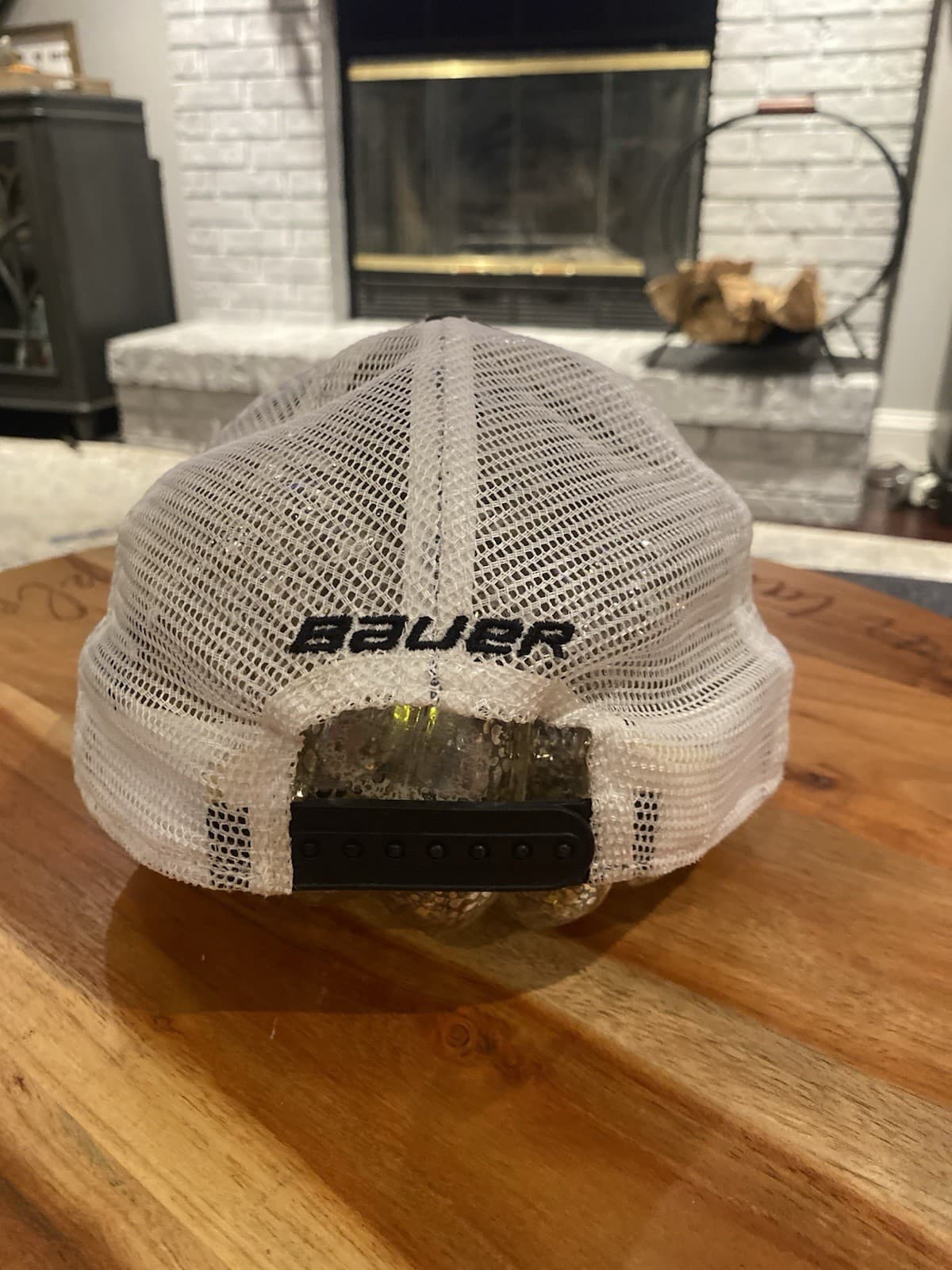 Bauer New Era 9FIFTY Snapback Hat – Black & White Mesh Hockey Cap 3