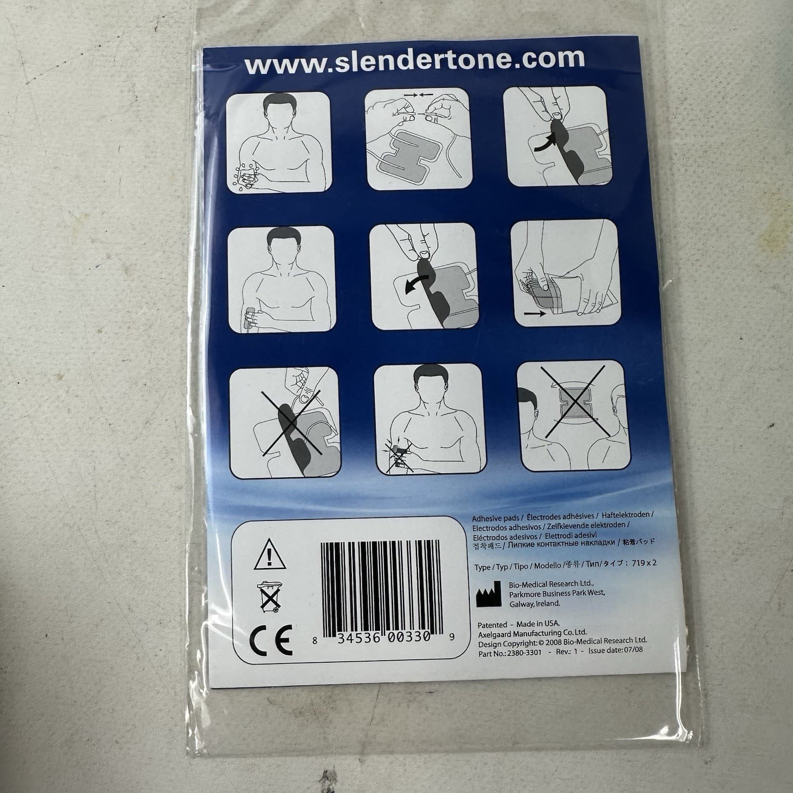 Lot Of 4 Slendertone Butterfly Electrode Pads New Unopened 3