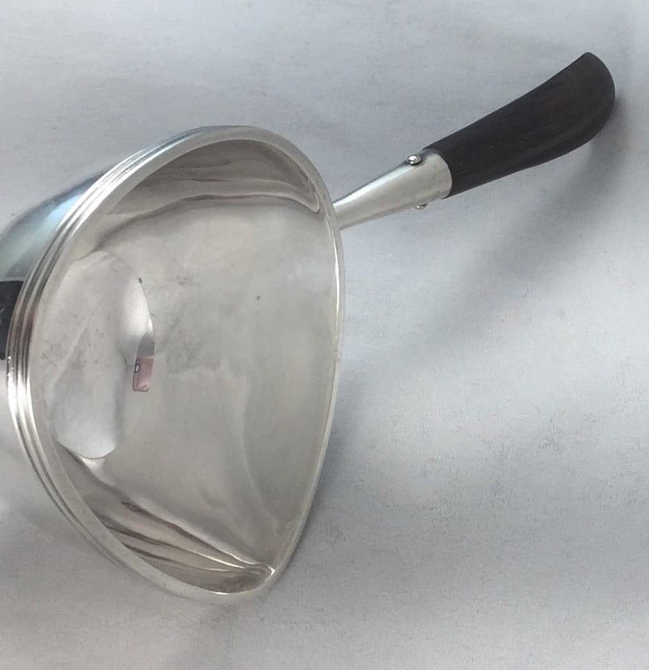 Nice German 925 Sterling with Wood Handle Sauce Boat- 1 7/8" Tall 4