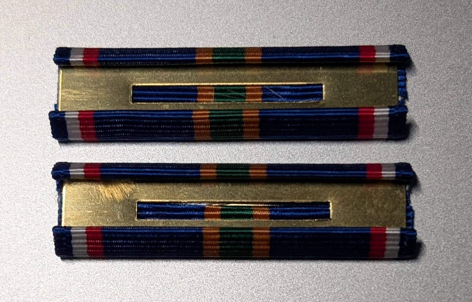 Moiré Ribbon! Texas Border Security and Support Service Ribbons - New -Set of 2 2