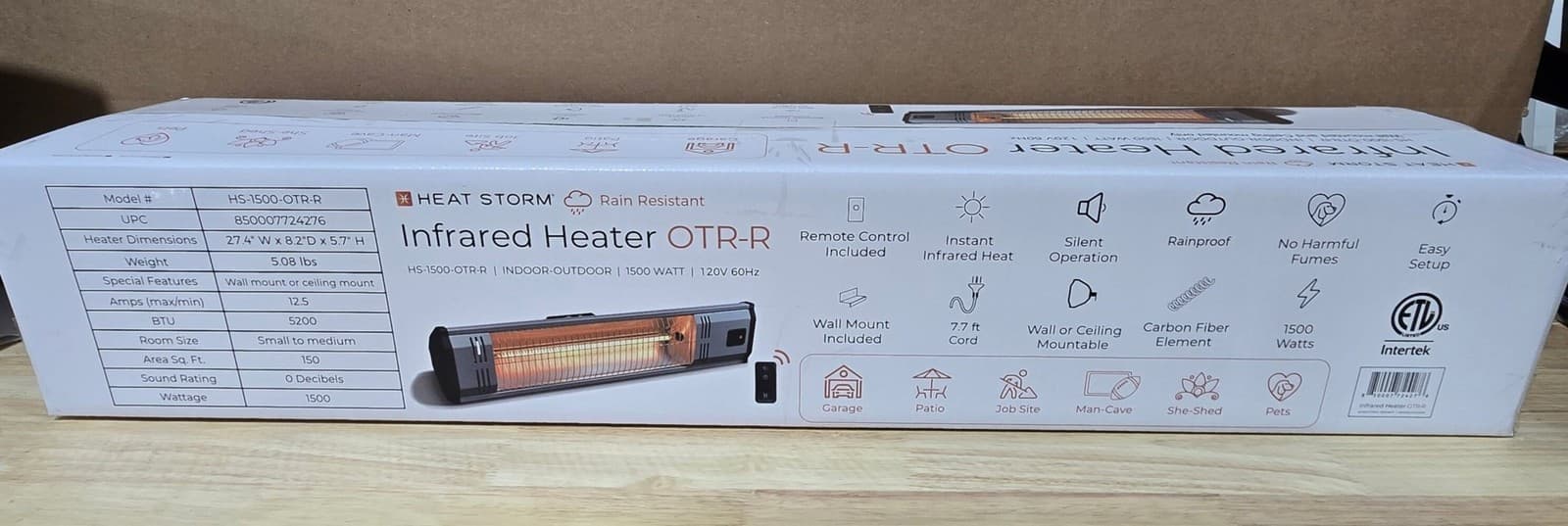 Heat Storm Tradesman Remote Infrared Quartz Portable Space Heater HS-1500-OTR-R 2