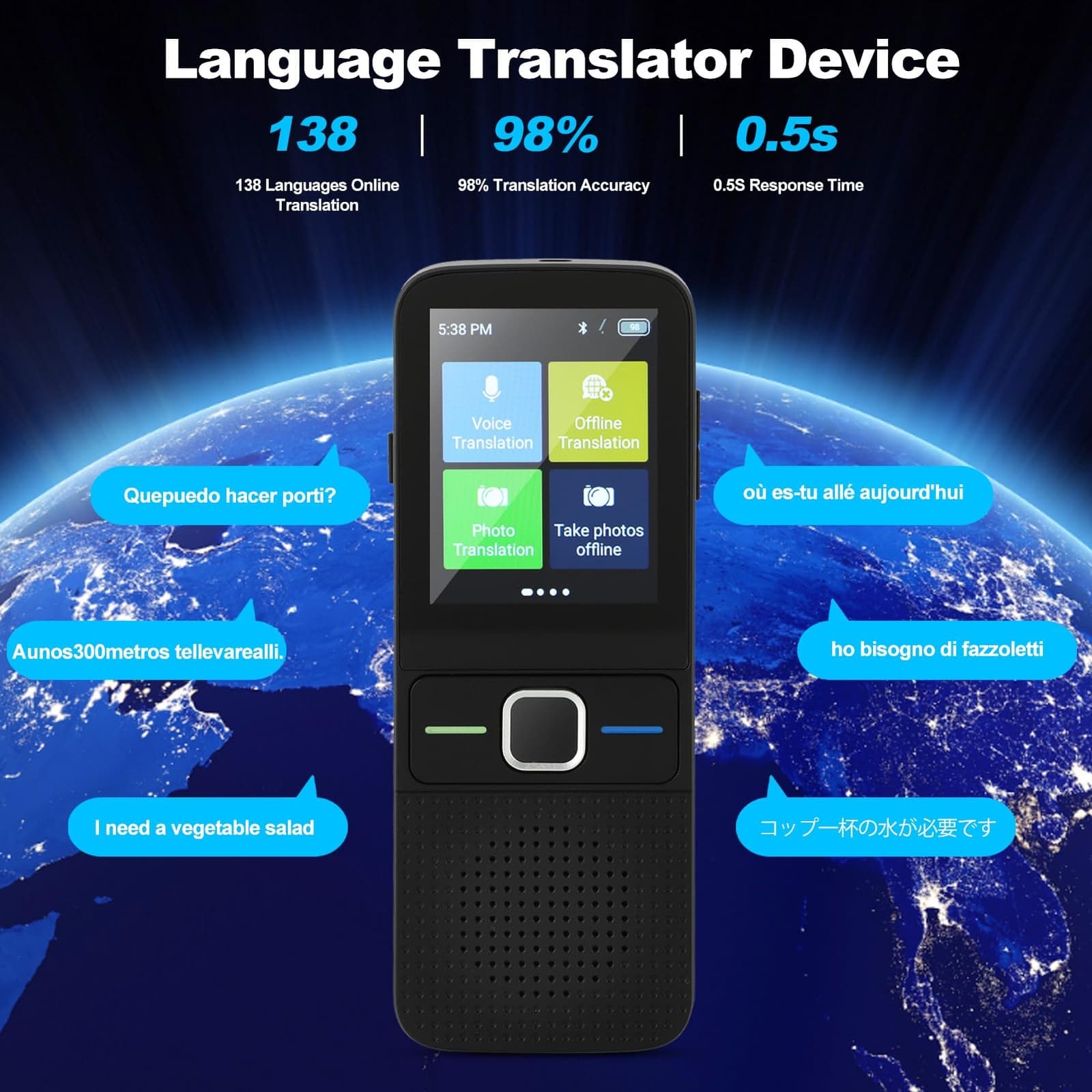 Instant Language Translator Device 2025 Traductor De Voz Instantaneo 138 Idiomas 6