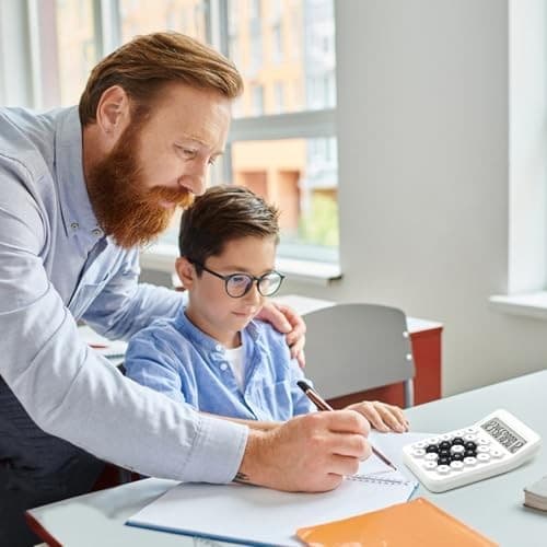 White Standard 12 Digit Large LCD Display Basic Office Calculator with Q9-White 6