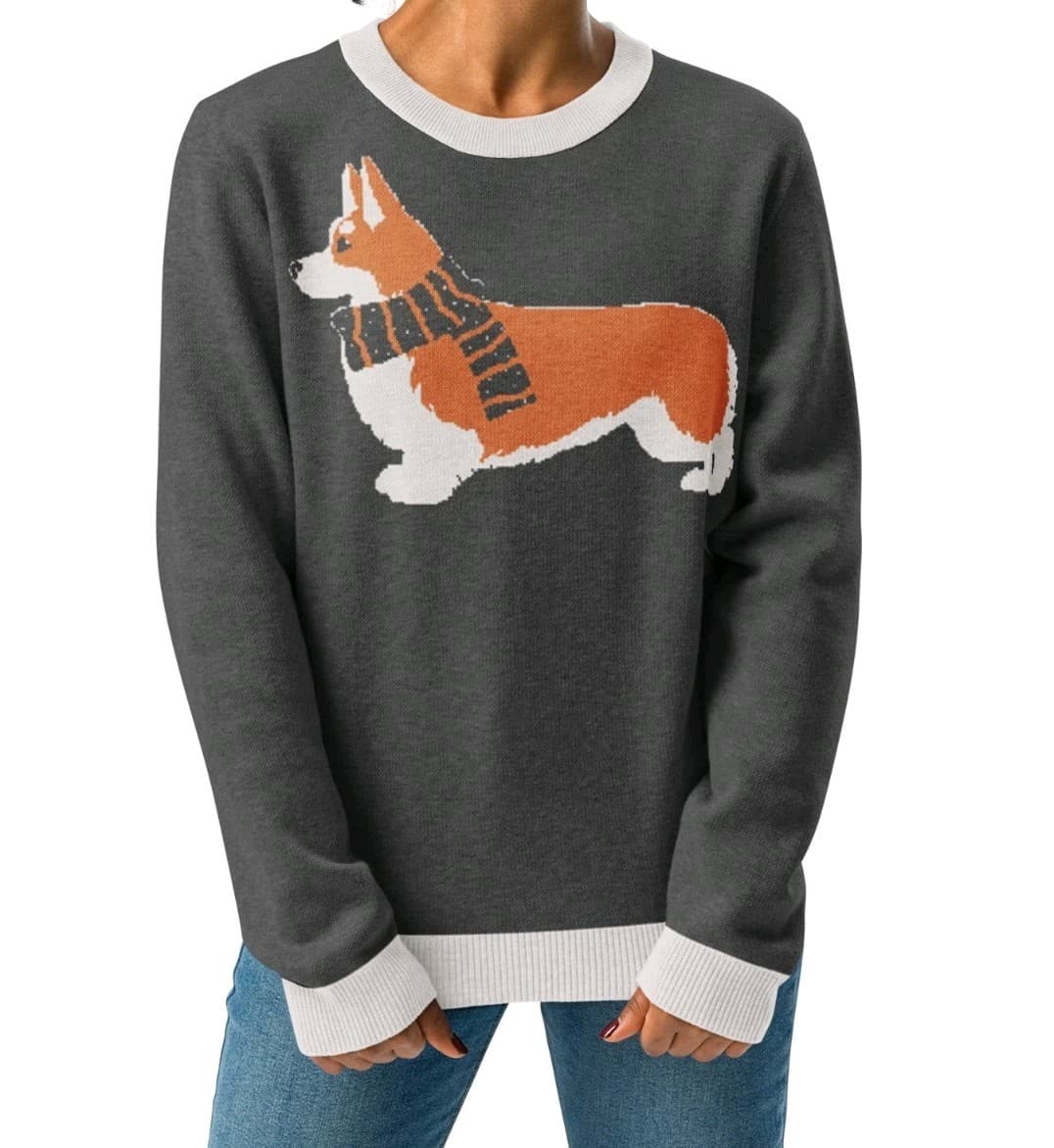 Women's Pembroke Welsh Corgi Puppy Dog Sweater New Free Ship 4 Sizes Limited Ed