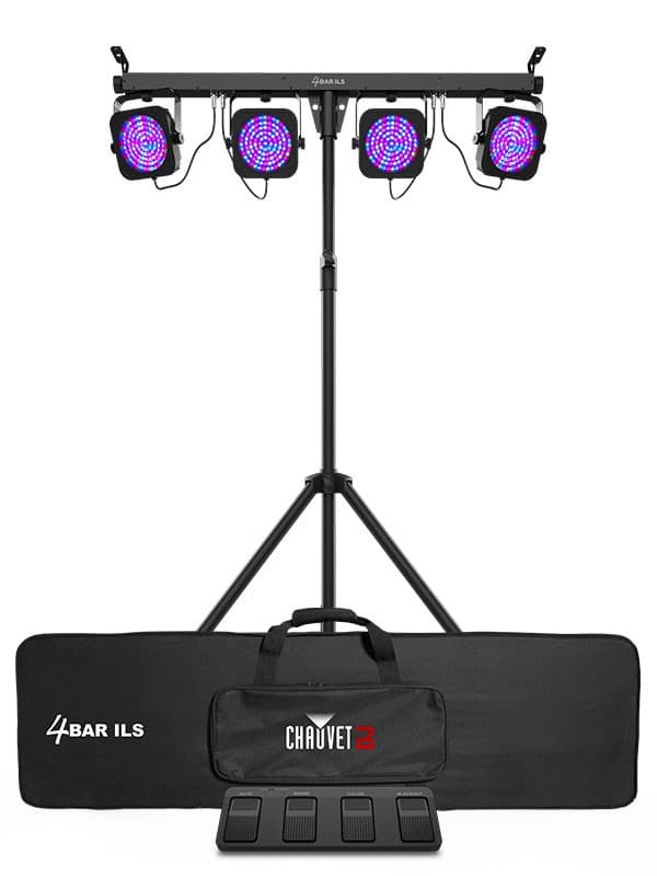 2 Chauvet DJ 4BAR ILS Wash Lighting Kits 8) Par Lights+Tripods+Footswitches+Bags 2