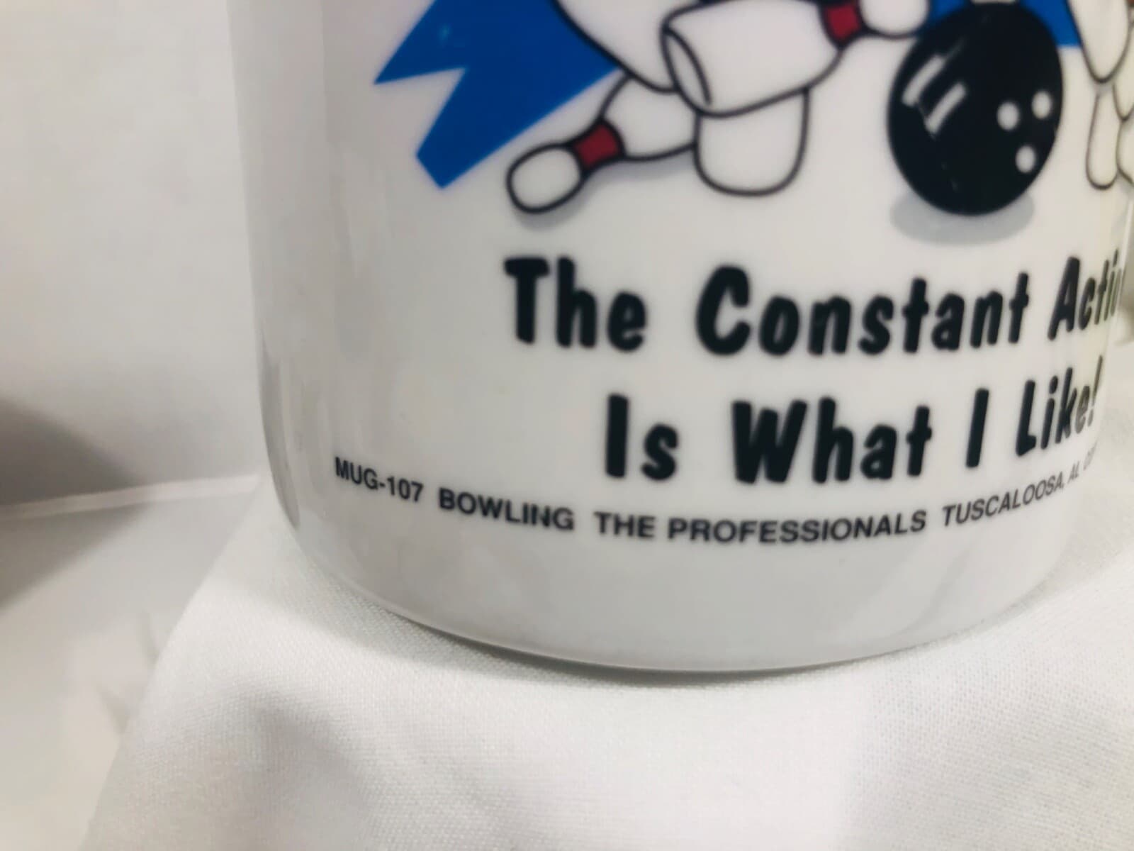 Vintage Bowling Professionals Coffee Mug Cup Tuscaloosa, AL 1995 3