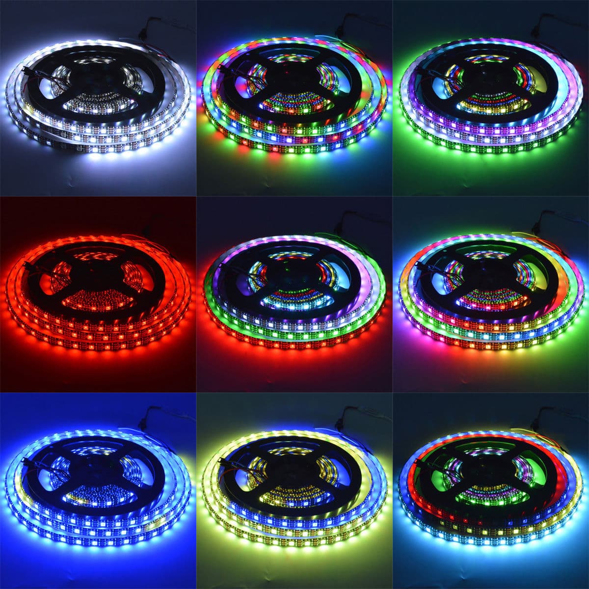 WS2812B 5V 5050 RGB LED Strip 1-5M 30 60 144 150 300 Leds Individual Addressable