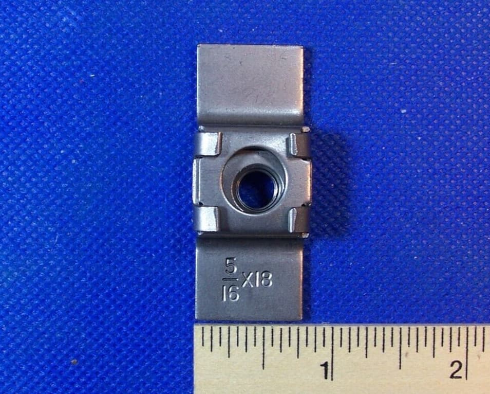 5/16-18 Weld In Steel Retainer Floating Cage Nut 51618 Ford Chevy Mopar Hot Rod  3