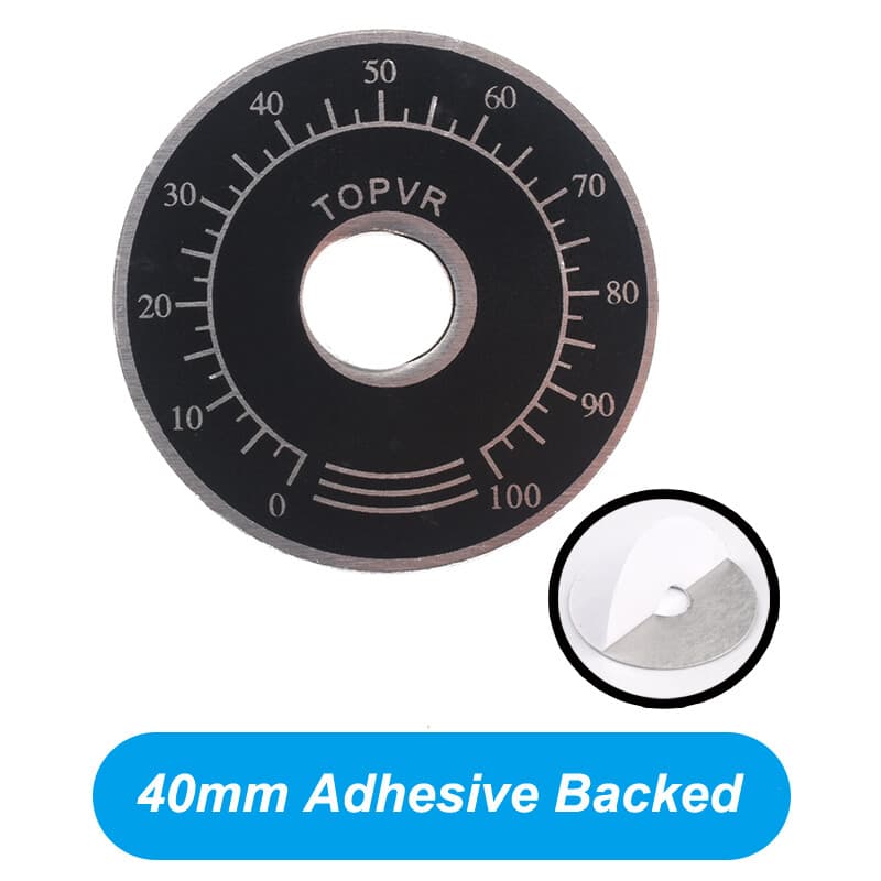 Round Square Variable Transformer Potentiometer 0-100 Control Dial Face Plate