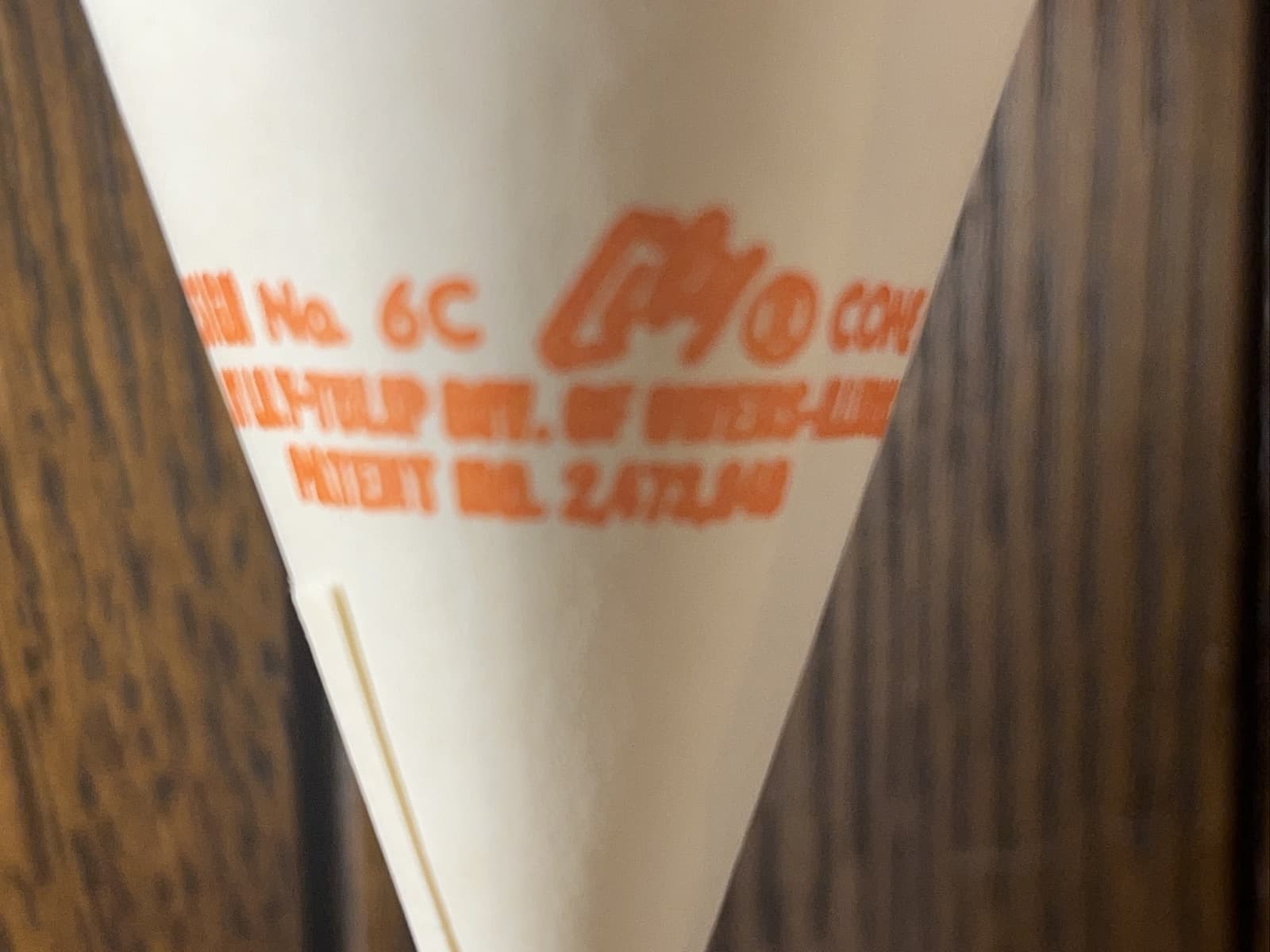 Vintage 1940 Lily Soda Fountain Tulip Vee Paper Cone Cup Drug Store Pharmacy 6oz 4